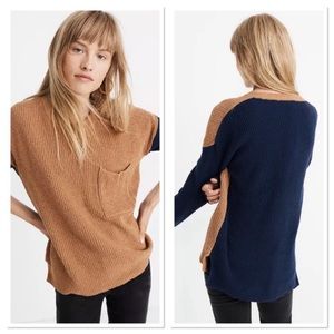 NWOT Madewell Thompson Color Block Sweater Size XS